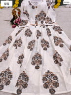 Jaipuri Cotton One-Piece Kurti with Full Flair & Dori Design – W45