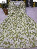 Jaipuri Cotton One-Piece Kurti with Full Flair & Dori Design – W45