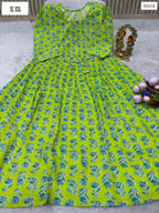 Jaipuri Cotton One-Piece Kurti with Full Flair & Dori Design – W45