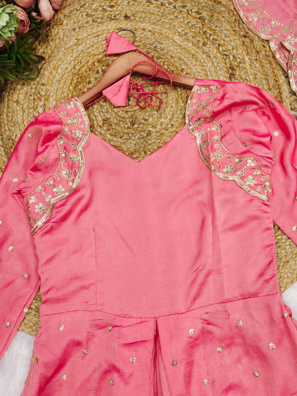 Luxury Maroon Anarkali Suit with Embroidered Dupatta – HerBliss Exclusive