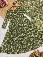 Herbliss Diwali Special – HOOR Floral Anarkali Suit Set (2238)