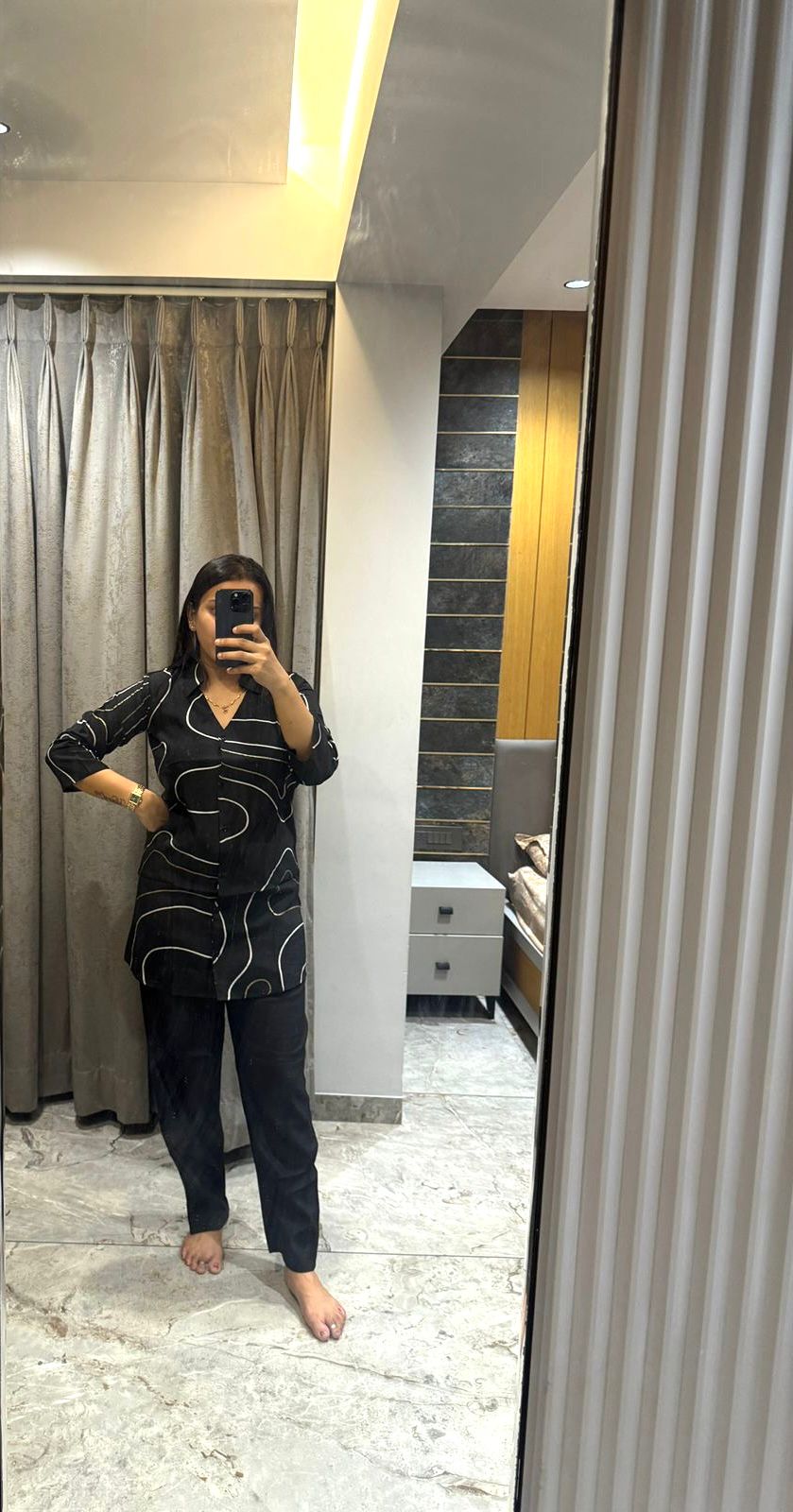 Abstract Printed Kurta Set – Chic Comfort Redefined