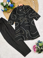 Abstract Printed Kurta Set – Chic Comfort Redefined