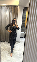 Abstract Printed Kurta Set – Chic Comfort Redefined