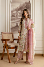 Herbliss Exclusive – Jaipuri Printed Cotton Suit Set (Top, Bottom & Dupatta)