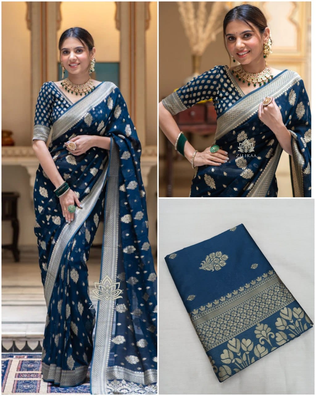 Herbliss Diwali Special – Lichi Silk Jacquard Saree Collection (TWT151)