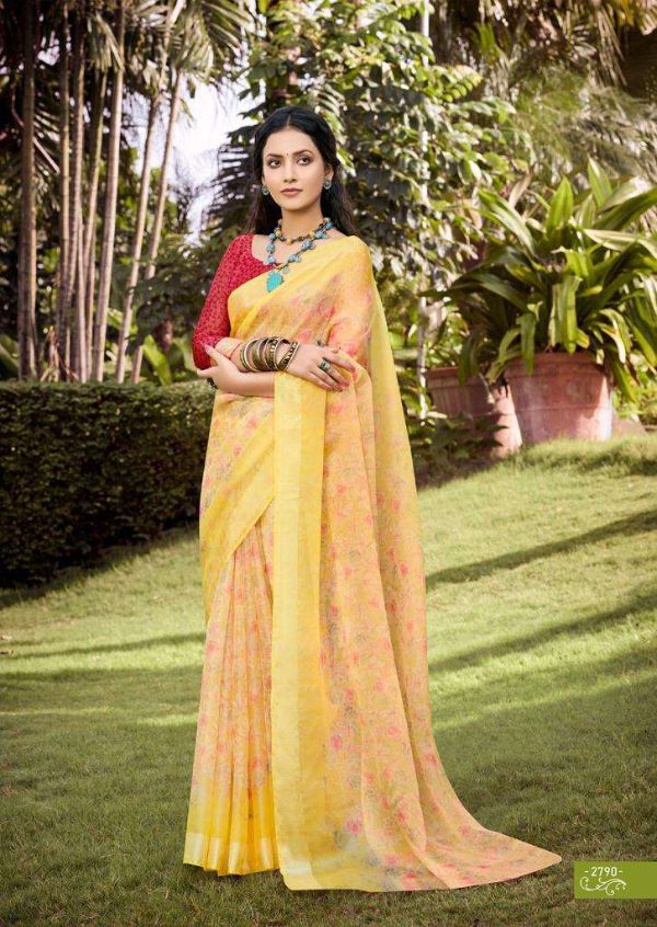 Lotus by Kashvi Tissue Silk Floral Fancy Saree – Elegant Tissue Silk Fancy Floral Collection