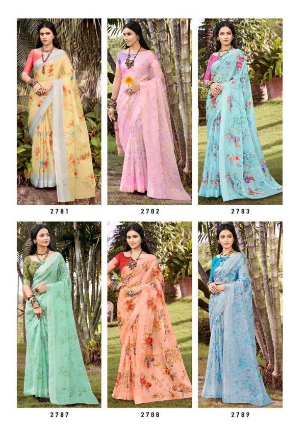 Lotus by Kashvi Tissue Silk Floral Fancy Saree – Elegant Tissue Silk Fancy Floral Collection