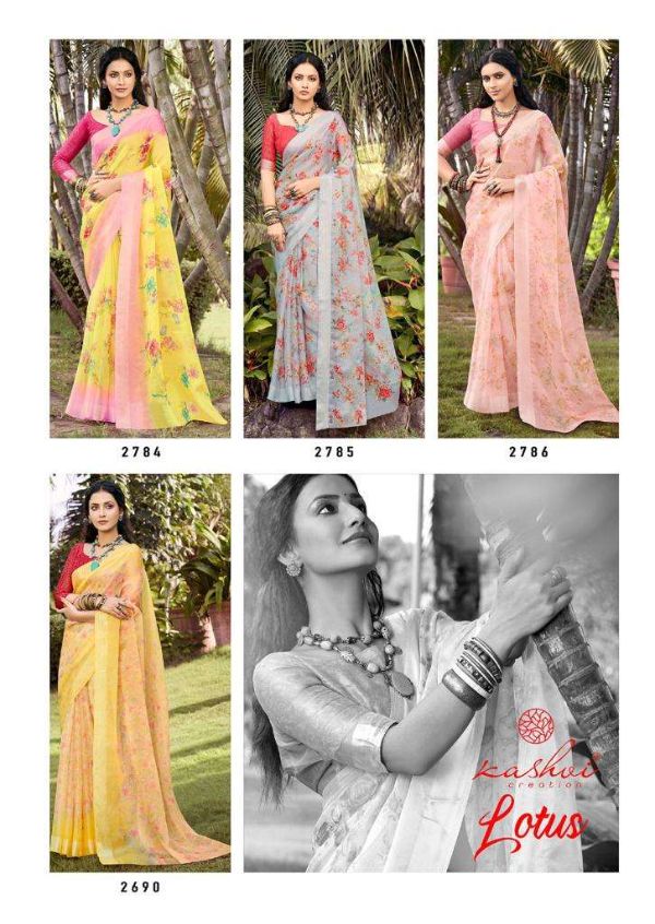 Lotus by Kashvi Tissue Silk Floral Fancy Saree – Elegant Tissue Silk Fancy Floral Collection