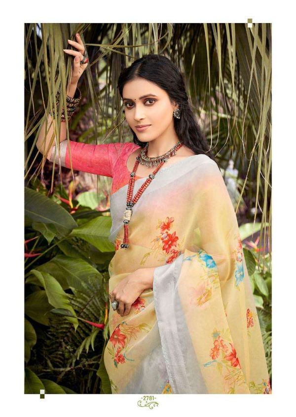 Lotus by Kashvi Tissue Silk Floral Fancy Saree – Elegant Tissue Silk Fancy Floral Collection