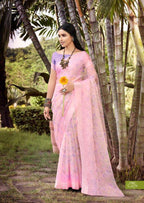 Lotus by Kashvi Tissue Silk Floral Fancy Saree – Elegant Tissue Silk Fancy Floral Collection