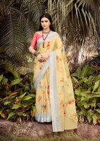 Lotus by Kashvi Tissue Silk Floral Fancy Saree – Elegant Tissue Silk Fancy Floral Collection