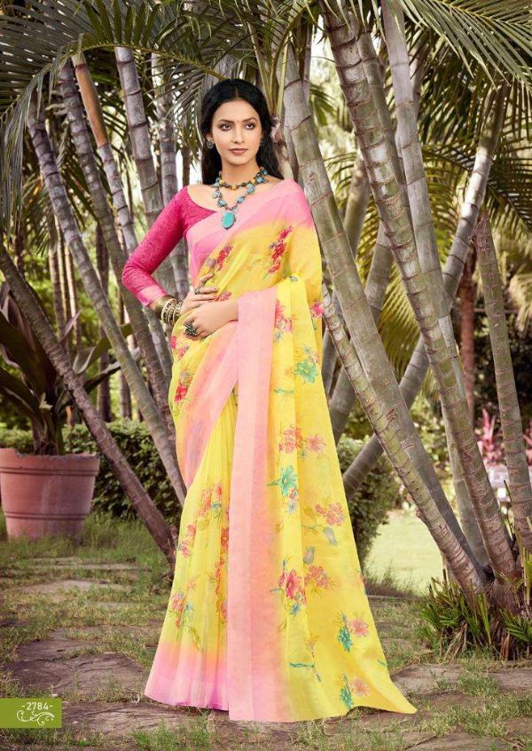 Lotus by Kashvi Tissue Silk Floral Fancy Saree – Elegant Tissue Silk Fancy Floral Collection