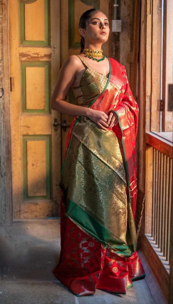 Rajpath Aahana Patola Silk Weaving Saree – Traditional Elegance from Surat