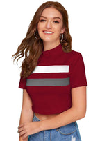 Trendy High-Neck Crop Top for Women – Casual & Stylish Everyday Wear