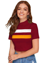 Trendy High-Neck Crop Top for Women – Casual & Stylish Everyday Wear
