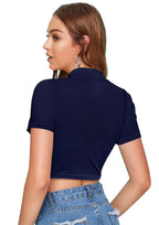 Trendy High-Neck Crop Top for Women – Casual & Stylish Everyday Wear