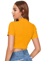 Trendy High-Neck Crop Top for Women – Casual & Stylish Everyday Wear
