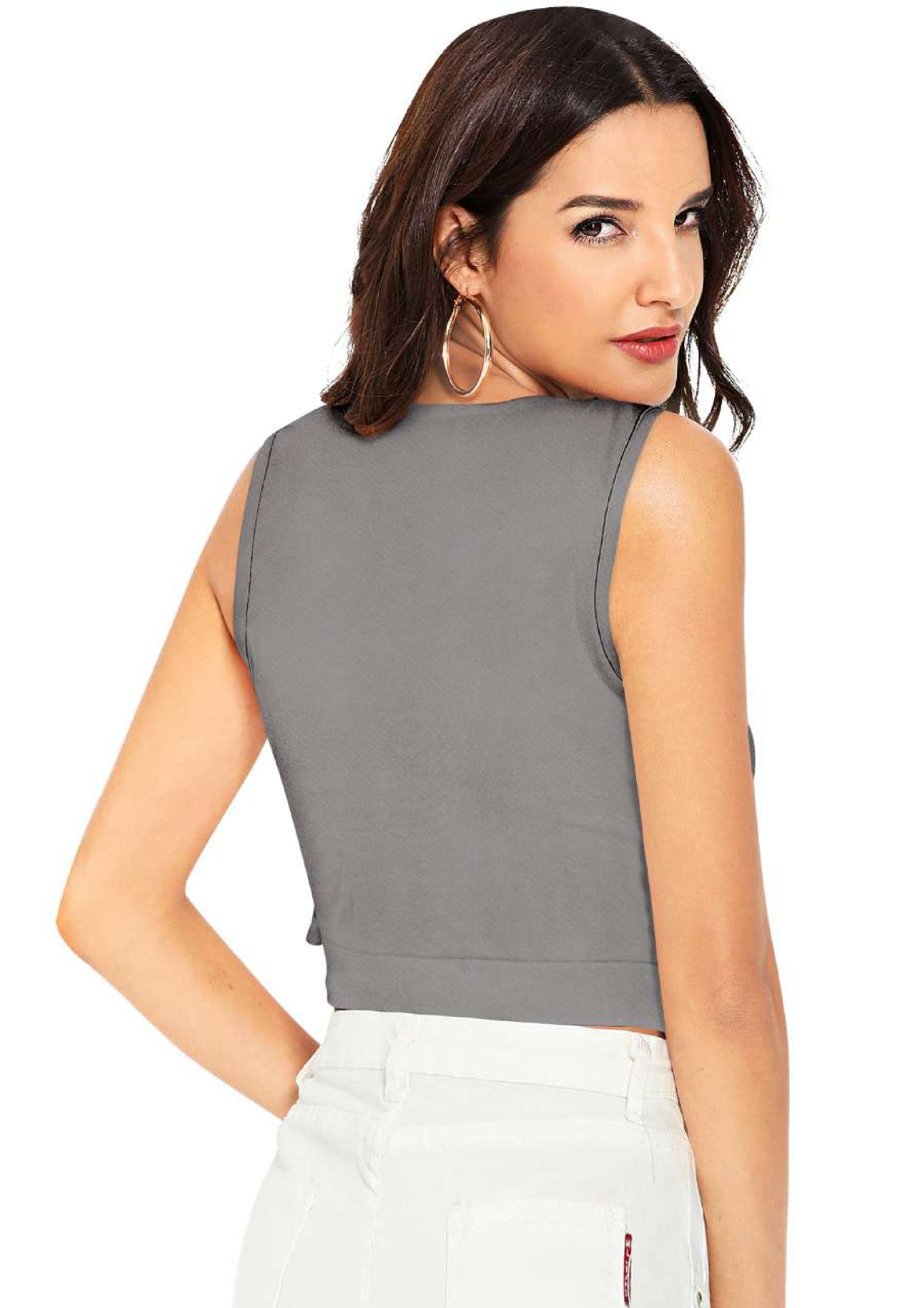 Trendy Side-Tie Sleeveless Crop Top for Women | Casual & Party Wear