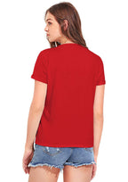 Korean Finger Heart Print T-Shirt for Women | Trendy Casual Wear