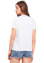 Korean Finger Heart Print T-Shirt for Women | Trendy Casual Wear