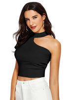 Trendy Cut-Out High Neck Crop Top for Women | Stylish Party & Casual Wear