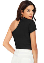 Trendy Cut-Out High Neck Crop Top for Women | Stylish Party & Casual Wear