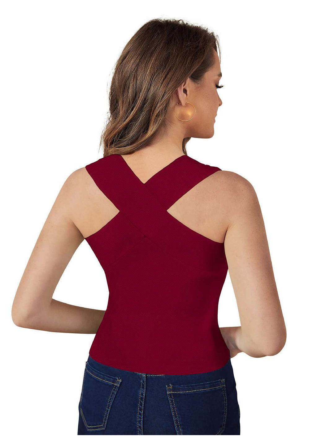 One-Shoulder Cross Neck Bodycon Crop Top | Party & Casual Glam Wear