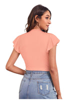 Peach Bliss Twist-Front Crop Top – Effortless Elegance for Everyday Glam
