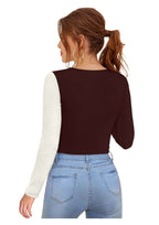 Dual Drama Cutout Crop Top for Women