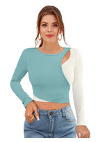 Dual Drama Cutout Crop Top for Women