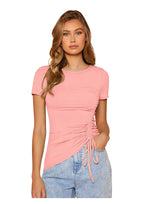 Trendy Ruched Side Crop Top