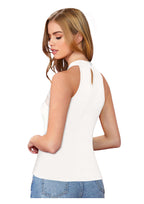 Pure Grace  Mesh Halter Neck Top – Elegant Everyday Essential