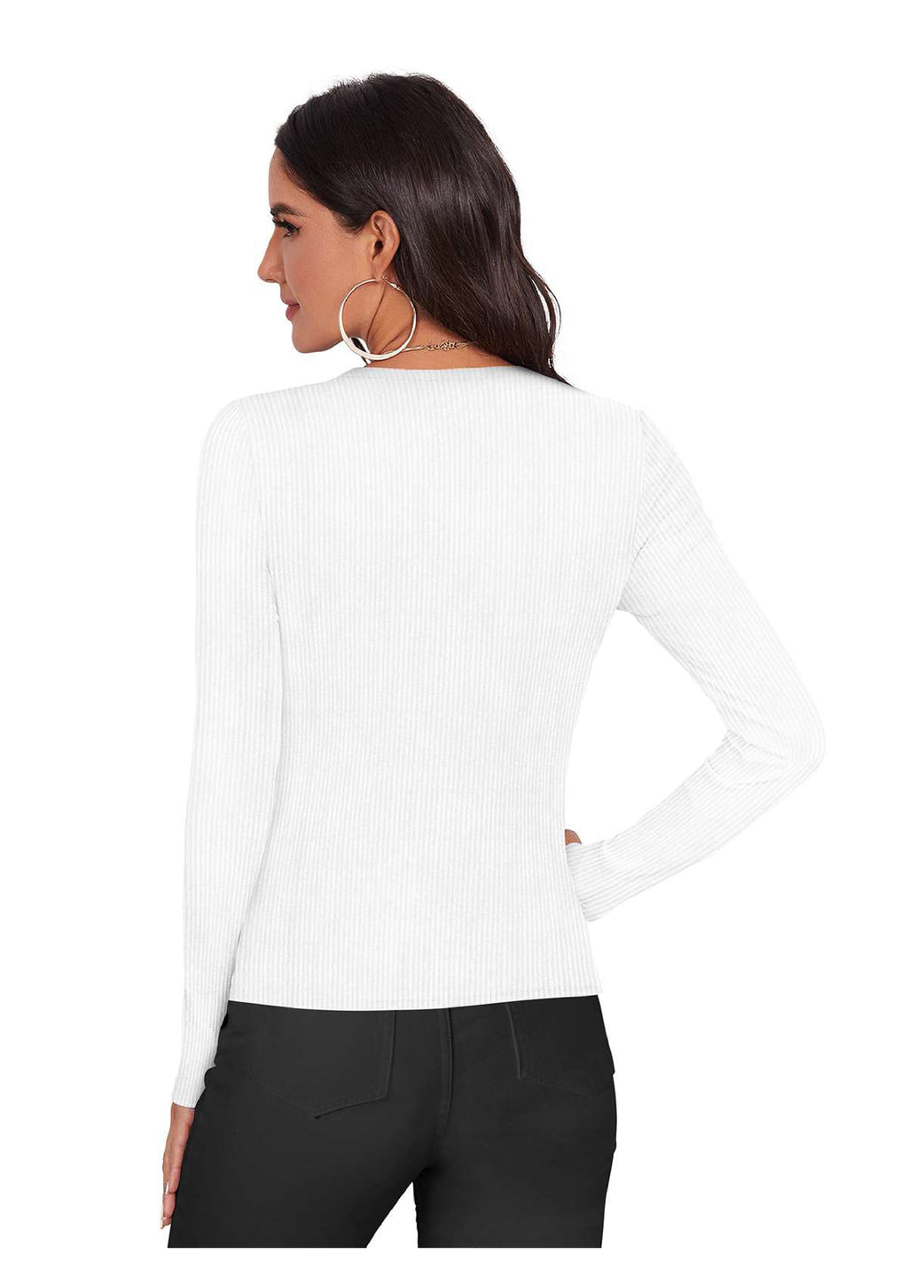 EleganceLace -Ribbed Knit Top
