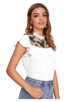 Eleganza Lace Illusion Floral Top