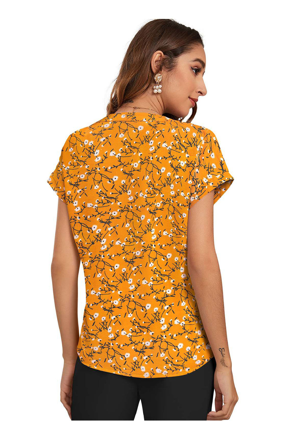 Floral Pleated Charm Top – Everyday Elegance with Effortless Comfort