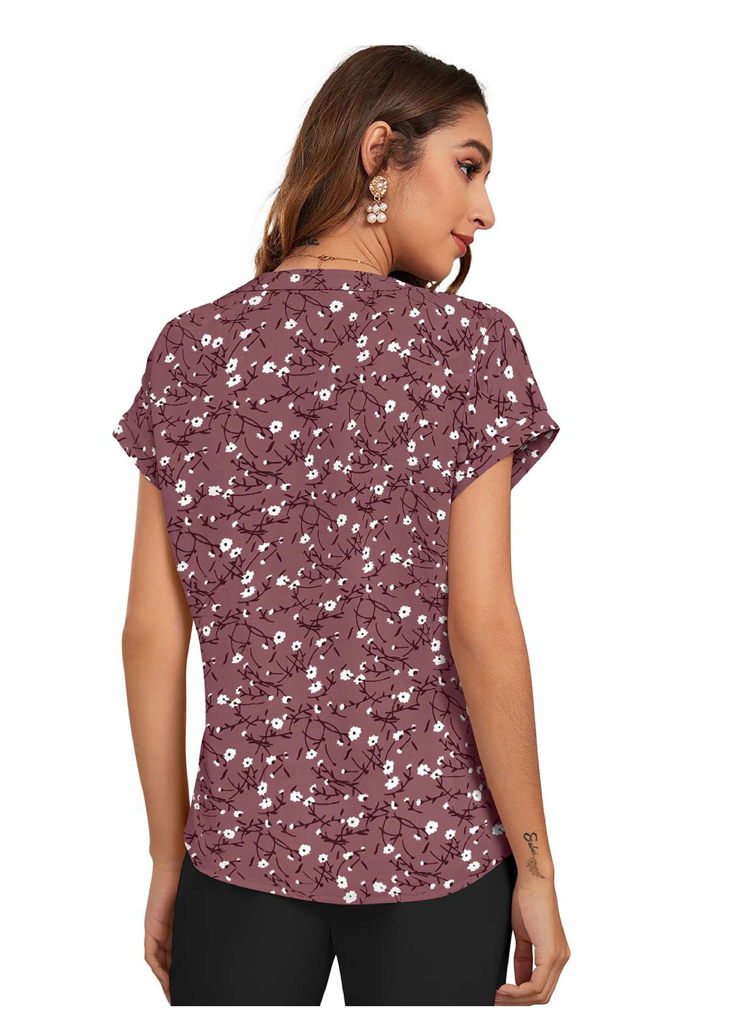 Floral Pleated Charm Top – Everyday Elegance with Effortless Comfort