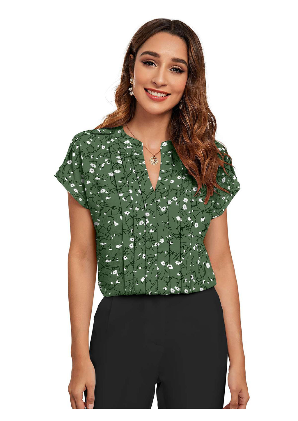 Floral Pleated Charm Top – Everyday Elegance with Effortless Comfort