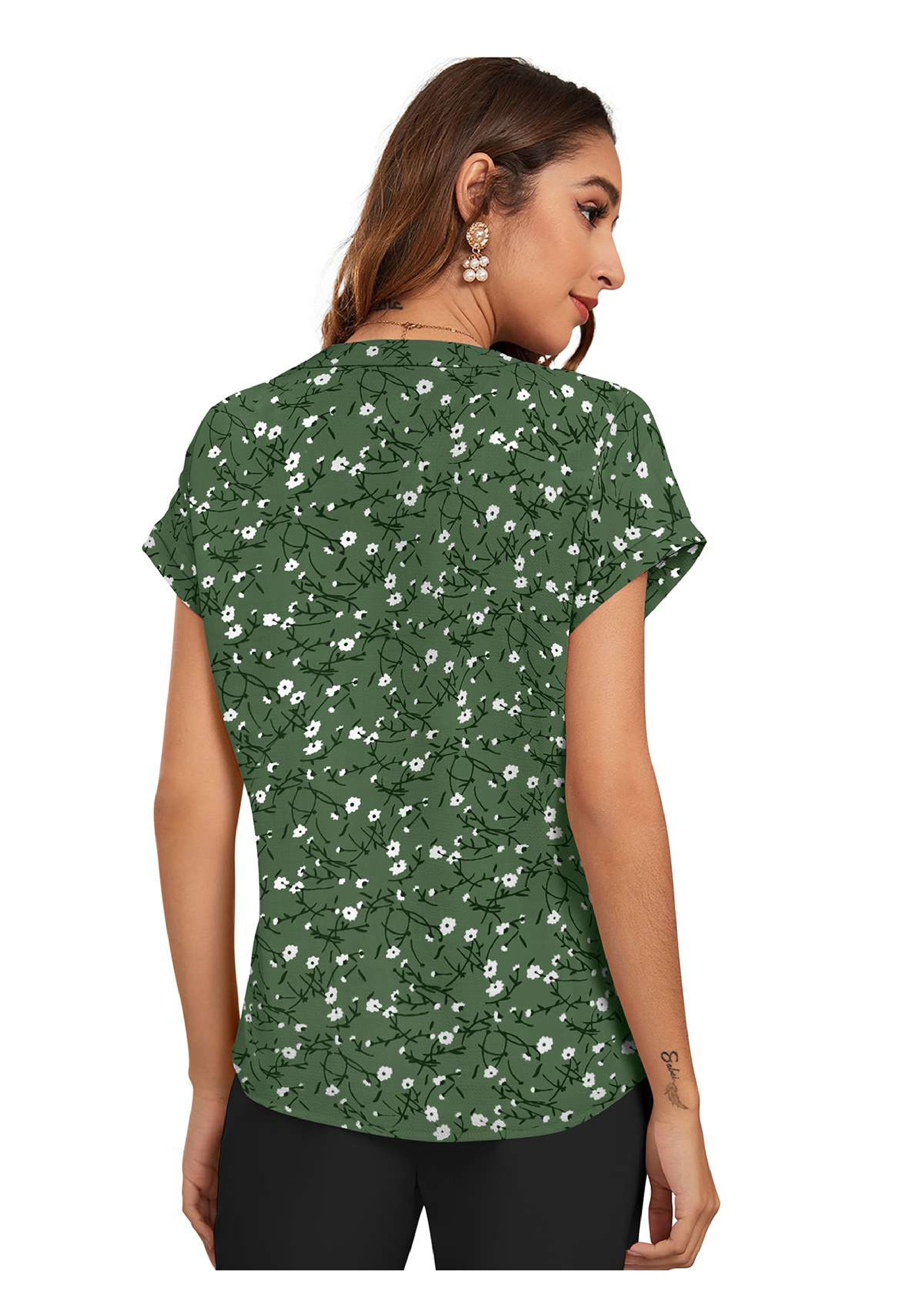 Floral Pleated Charm Top – Everyday Elegance with Effortless Comfort