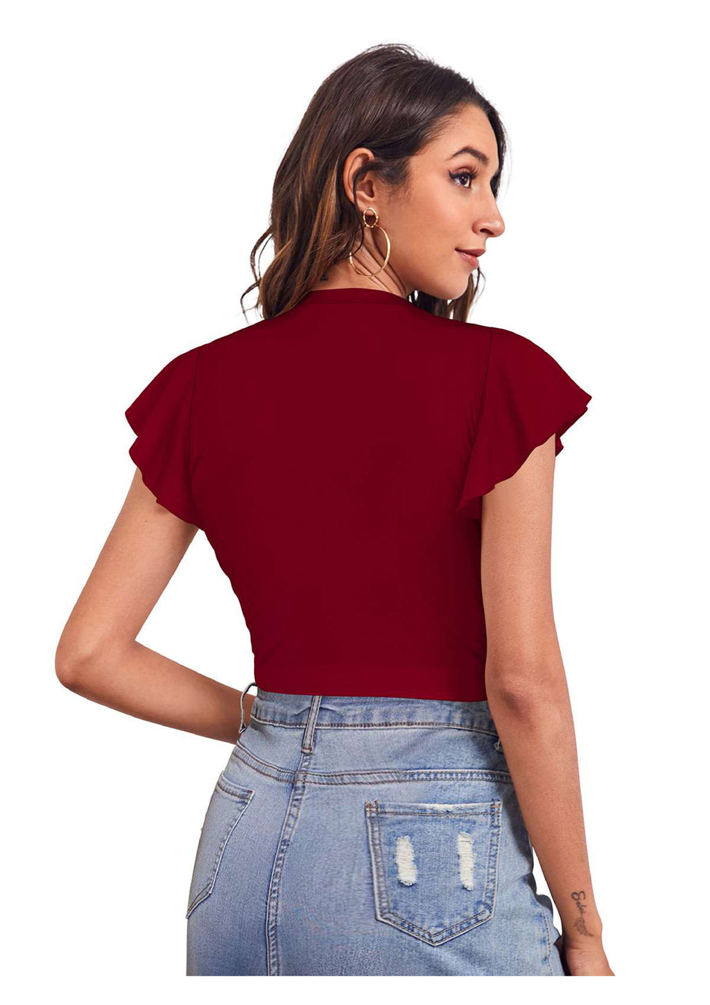 Peach Bliss Twist-Front Crop Top – Effortless Elegance for Everyday Glam