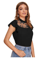 Eleganza Lace Illusion Floral Top