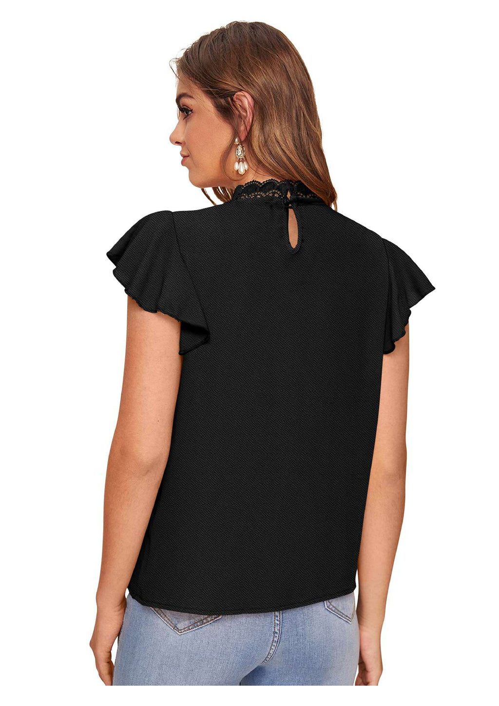 Eleganza Lace Illusion Floral Top