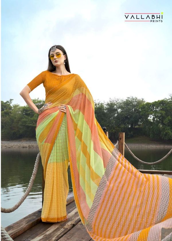 Saadgi by Vallabhi Prints – Best-Quality Printed Georgette Fancy Saree