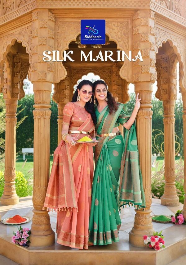 Siddharth Silk Marina Wholesale Saree – Premium Silk Elegance from Surat