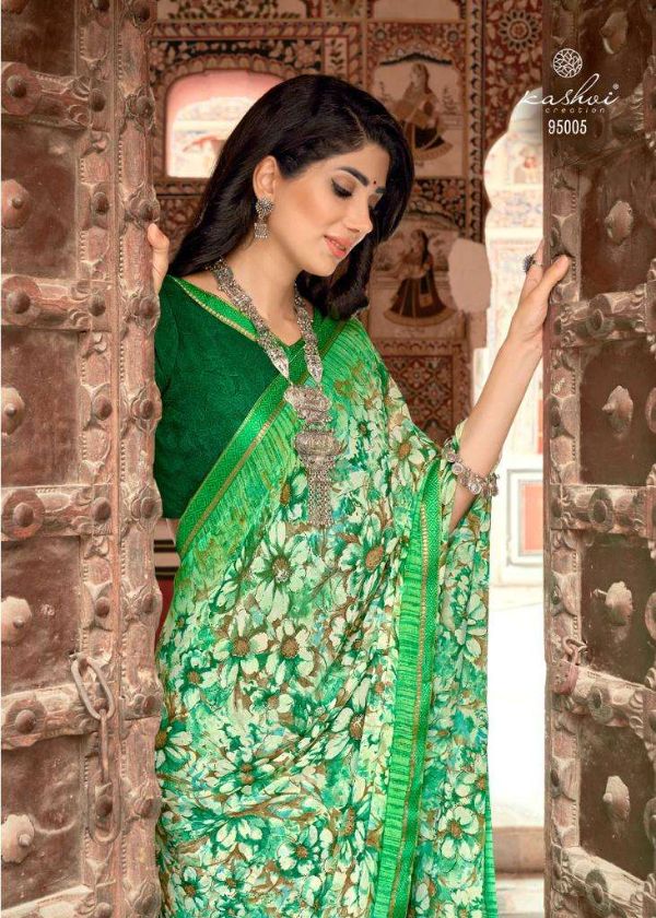 Swastik by Kashvi Georgette Printed Daily-Wear Saree – Everyday Elegance Range