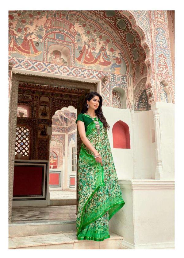 Swastik by Kashvi Georgette Printed Daily-Wear Saree – Everyday Elegance Range