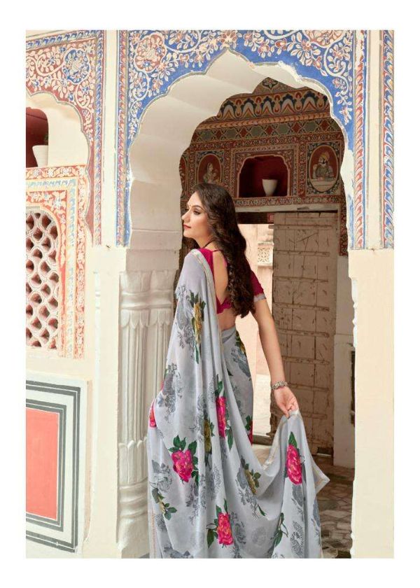 Swastik by Kashvi Georgette Printed Daily-Wear Saree – Everyday Elegance Range