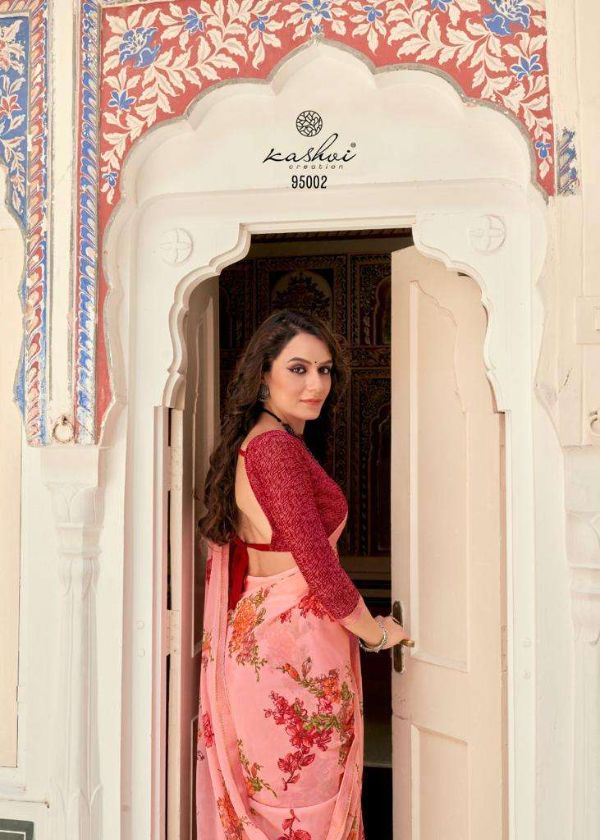 Swastik by Kashvi Georgette Printed Daily-Wear Saree – Everyday Elegance Range