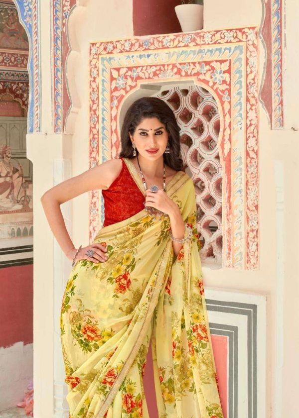 Swastik by Kashvi Georgette Printed Daily-Wear Saree – Everyday Elegance Range