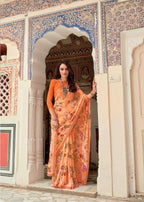 Swastik by Kashvi Georgette Printed Daily-Wear Saree – Everyday Elegance Range